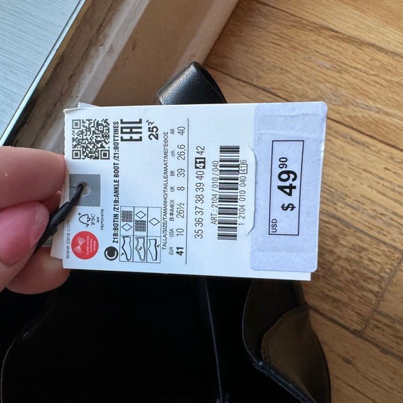 Zara Black Ankle Boots - Picture 6 of 7